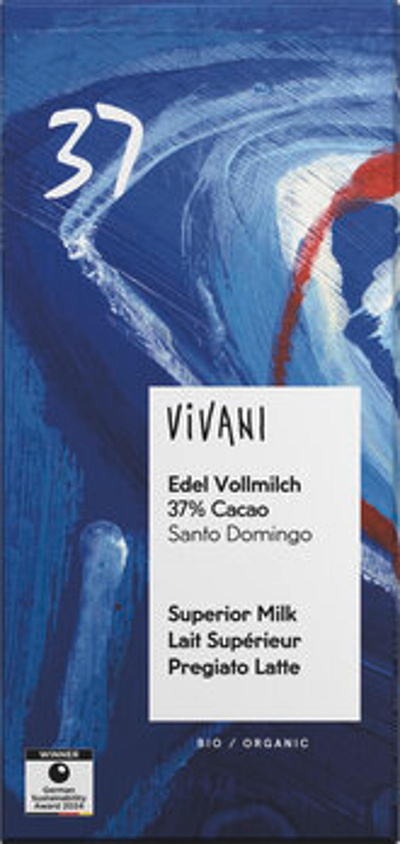 Produktfoto zu Schokolade Edel Vollmilch - Santo Domingo, 37% Kakao