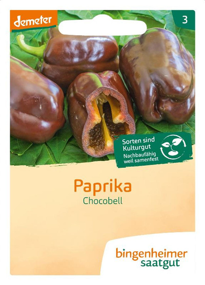 Produktfoto zu Saatgut Schokoladenfarbige Blockpaprika