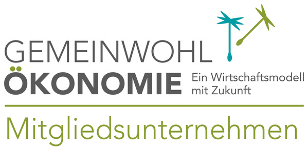 KI generiert: Das Bild zeigt das Logo der "Gemeinwohl-Ökonomie" mit dem Zusatz "Mitgliedsunternehmen".