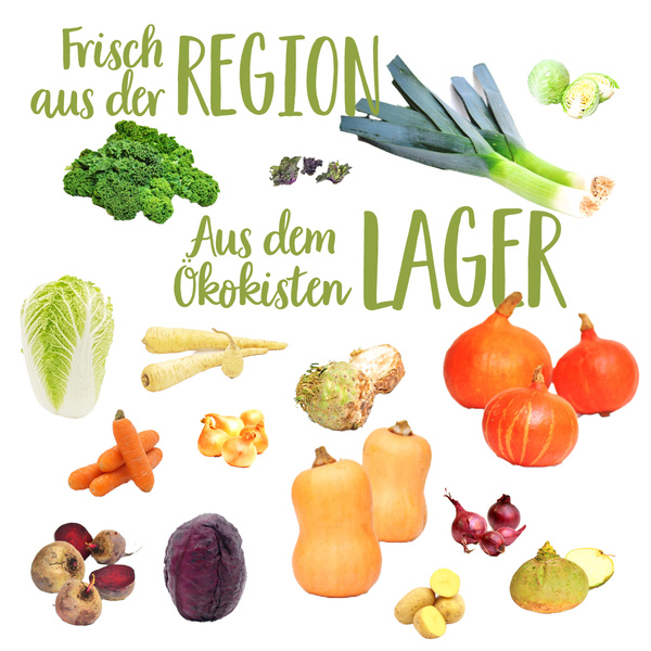 Zusammenstellung regionaler Gemüse