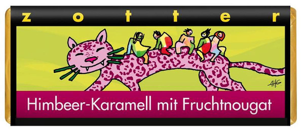 Produktfoto zu Himbeer-Karamell mit Fruchtnougat