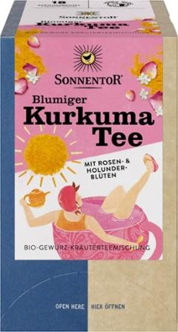 Produktfoto zu Blumiger Kurkuma Tee 18 Teebeutel
