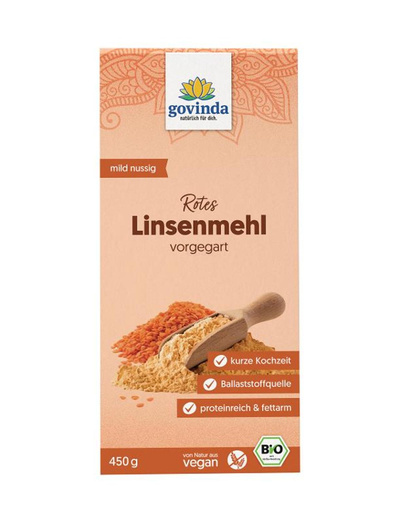 Produktfoto zu Rotes Linsenmehl, vorgegart 450g