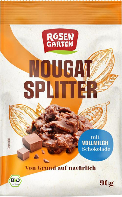Produktfoto zu Nougat Splitter mit Vollmilchschokolade