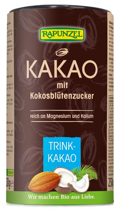 Produktfoto zu Kakao mit Kokosblütenzucker 250g