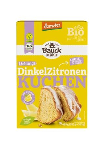 Produktfoto zu Dinkel Zitronenkuchen Backmischung 485g