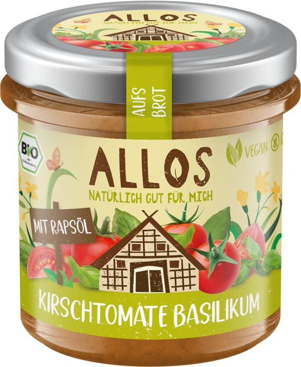 Produktfoto zu aufïs Brot Kirschtomate Basilikum 140g