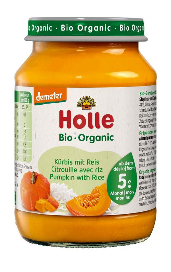 Produktfoto zu Kürbis mit Reis (Holle) 190g
