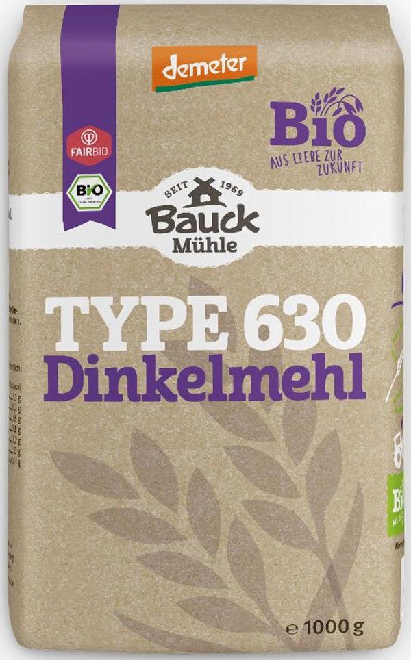 Produktfoto zu Helles Dinkelmehl Typ 630 (Bauck) 1000g
