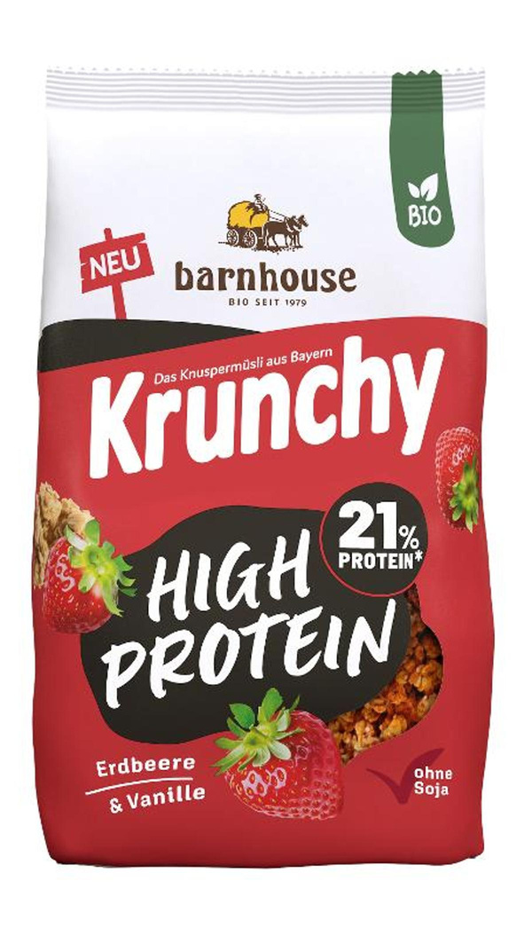 Produktfoto zu Krunchy High Protein Erdbeere & Vanille