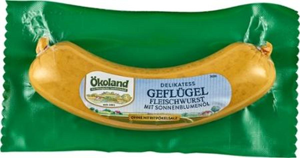 Produktfoto zu Delikatess Geflügel Fleischwurst 180g