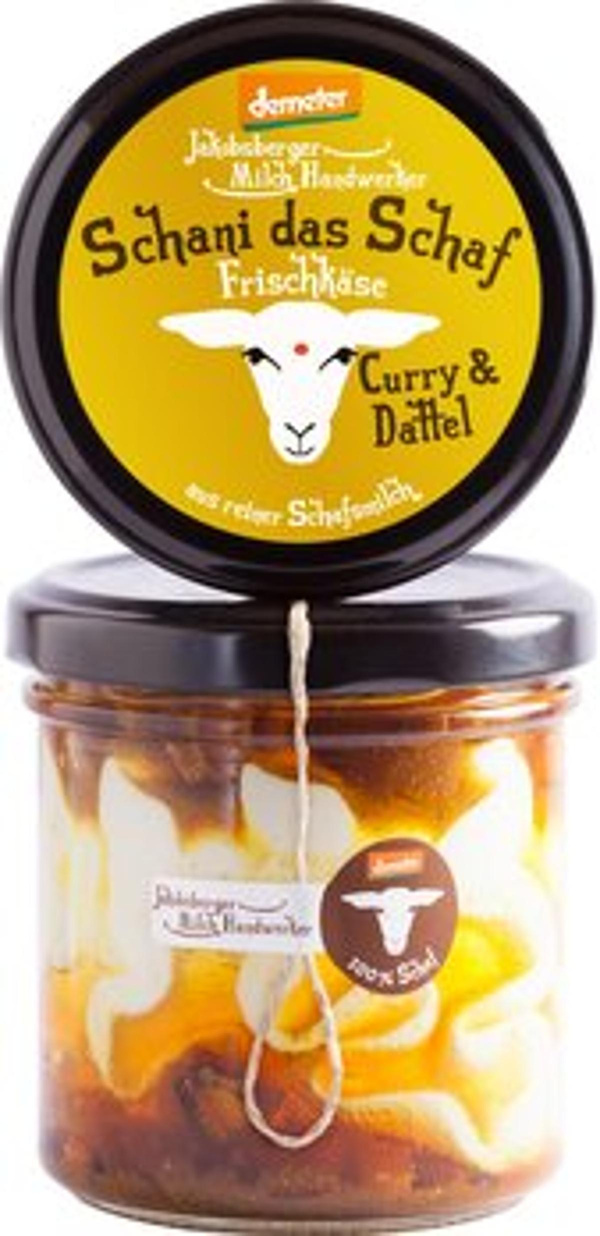 Produktfoto zu Schaffrischkäse 'Schani das Schaf', Curry & Dattel
