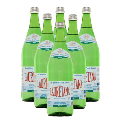 Produktfoto zu 6*1l Lauretana Wasser mild 6x1 Liter