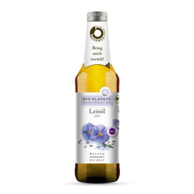 Produktfoto zu Leinöl nativ (Pfandflasche) 0,5l