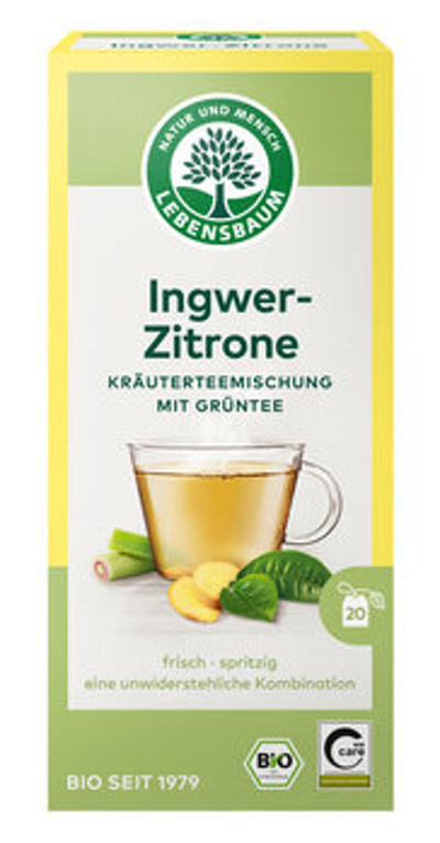 Produktfoto zu Grüntee Ingwer-Zitrone (Aufgussbtl. je 2 g) 40g