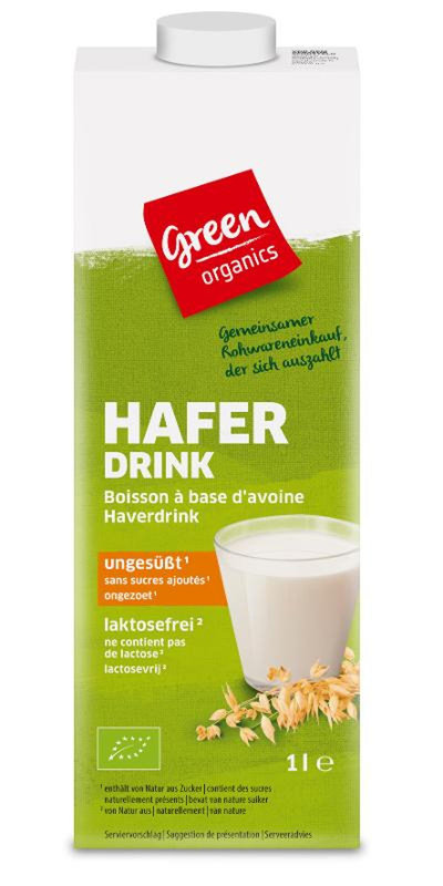 Produktfoto zu green Hafer-Drink, ungesüßt, laktosefrei 1L