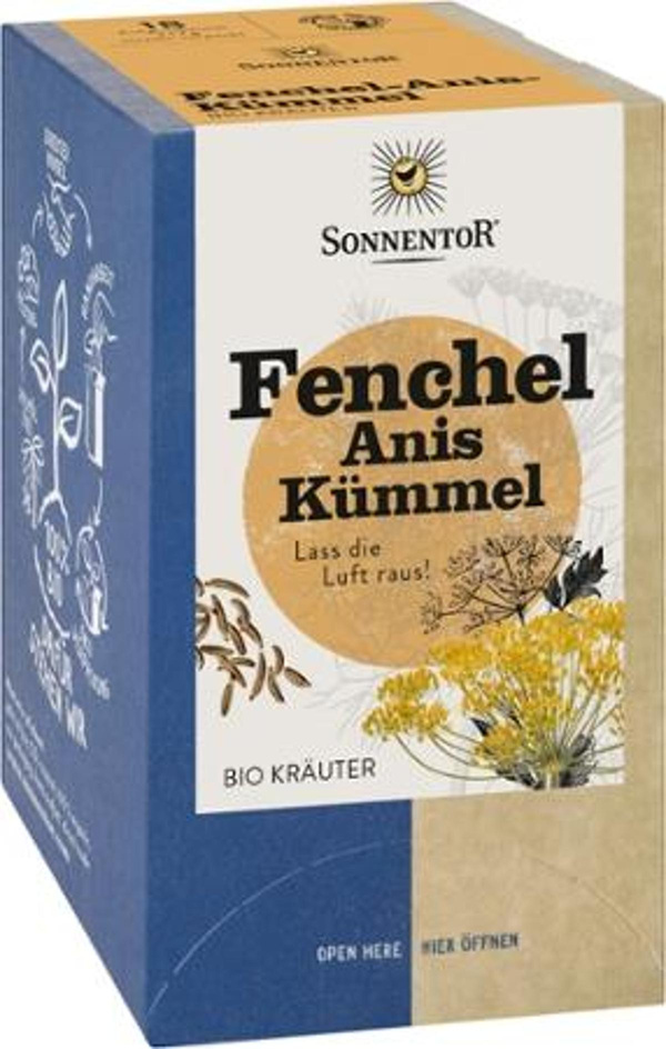 Produktfoto zu Fenchel Anis Kümmel Tee Teebeutel