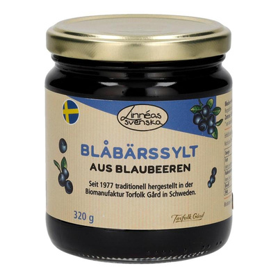 Produktfoto zu Blaubeerkonfitüre, Blabärssylt