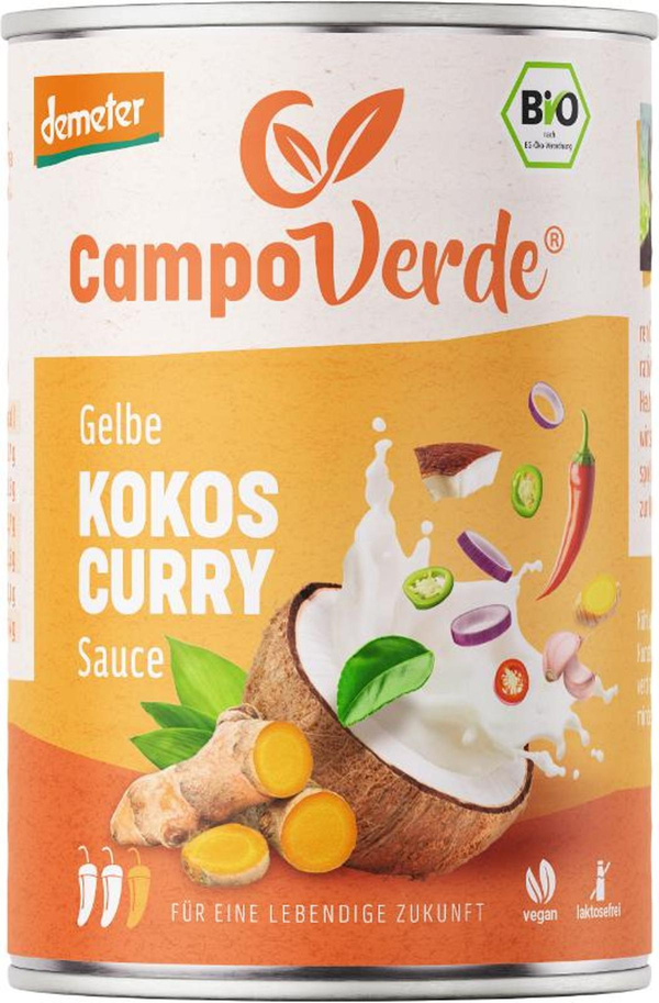 Produktfoto zu Gelbe Kokos-Curry-Sauce, Demeter 400ml