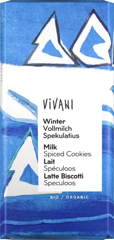 Produktfoto zu Winter Schokolade mit Spekulatiusstücken 100g