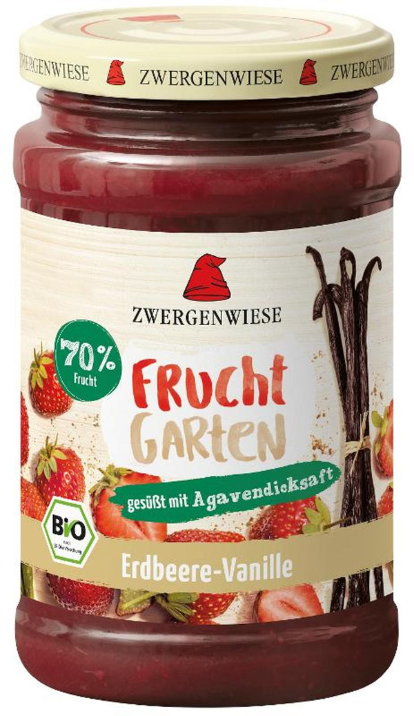 Produktfoto zu FruchtGarten Erdbeere-Vanille - Fruchtaufstrich