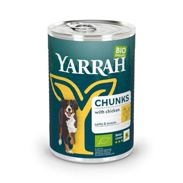 Produktfoto zu Hundefutter Dose Bröckchen Huhn 12x405g