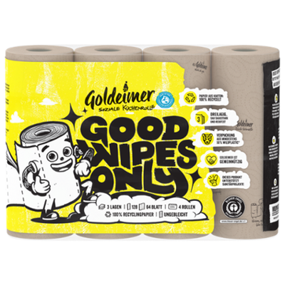 Produktfoto zu Goldeimer Küchenrollen, 3-lagig, 128 Blatt