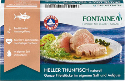 Produktfoto zu Heller Thunfisch naturell 120g