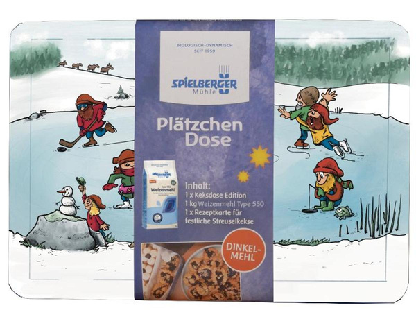 Produktfoto zu Plätzchen Backset Dose m. 1kg Weizenmehl 550