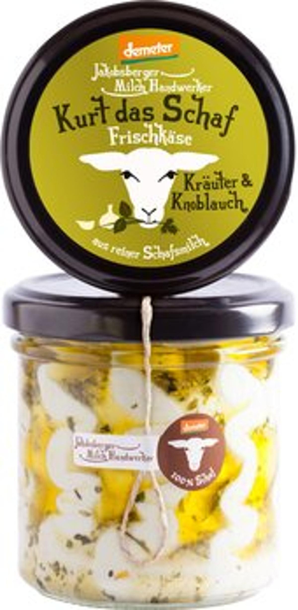 Produktfoto zu Schaffrischkäse 'Kurt das Schaf' Kräuter&Knoblauch