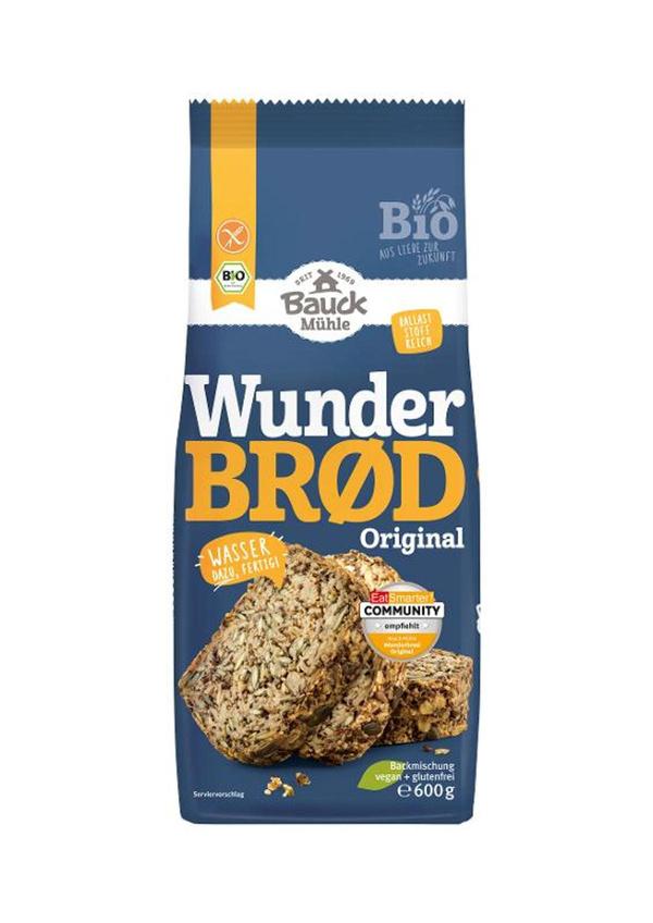 Produktfoto zu Wunderbrot, Backmischung, glutenfrei 600g