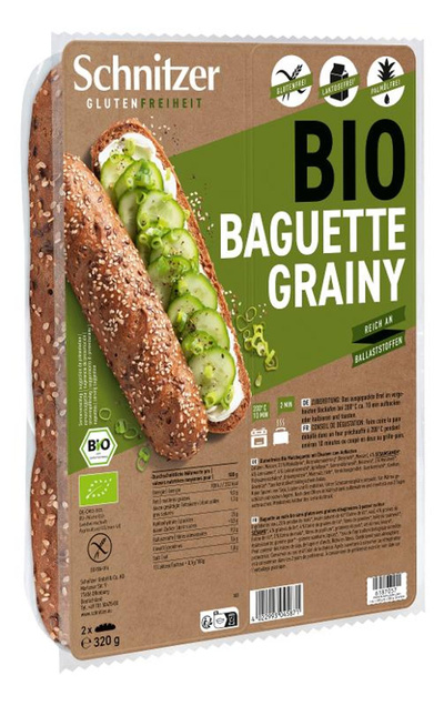 Produktfoto zu Baguette Grainy 2er, glutenfrei 320g