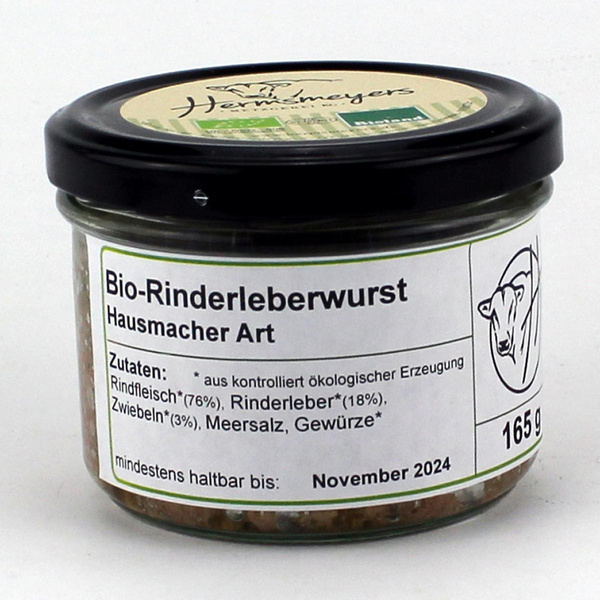 Produktfoto zu Rinderleberwurst Hausmacher 165g