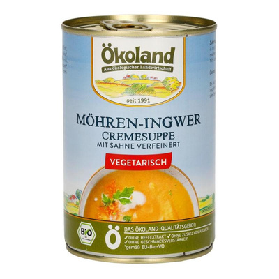 Produktfoto zu Möhren-Ingwer Cremesuppe Dose 400g