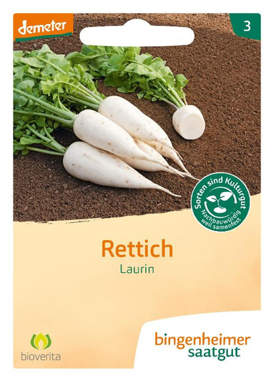 Produktfoto zu Saatgut Rettich weiß Laurin