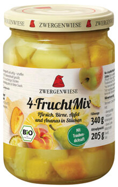 Produktfoto zu 4-FruchtMix - Pfirsich, Birne, Apfel, Ananas