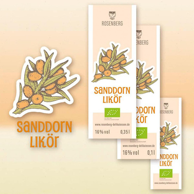 Produktfoto zu Rosenberg Likör Sanddorn 350ml RBG