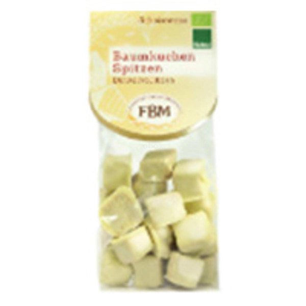 Produktfoto zu Baumkuchen-Spitzen mit weißer Kuvertüre 100g