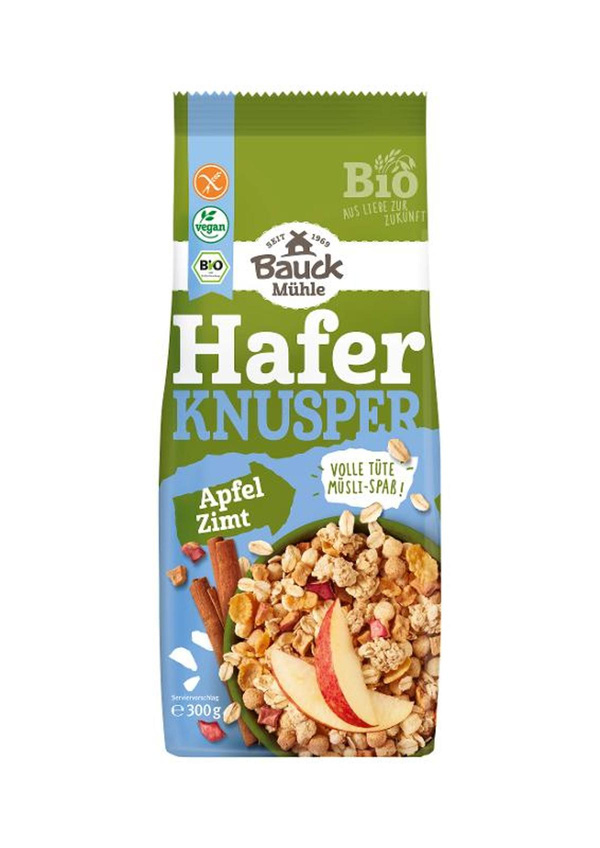 Produktfoto zu Hafer Knusper Müsli Apfel Zimt, glutenfrei
