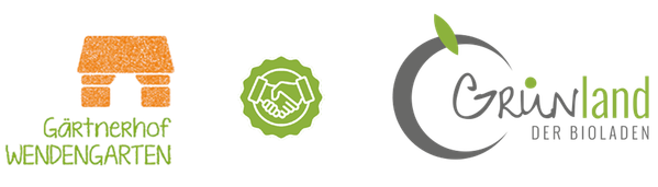 Logos von Gärtnerhof Wendengarten und Grünland Der Bioladen.
