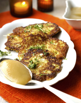 Rezeptbild für Kartoffelpuffer mit Apfelmus