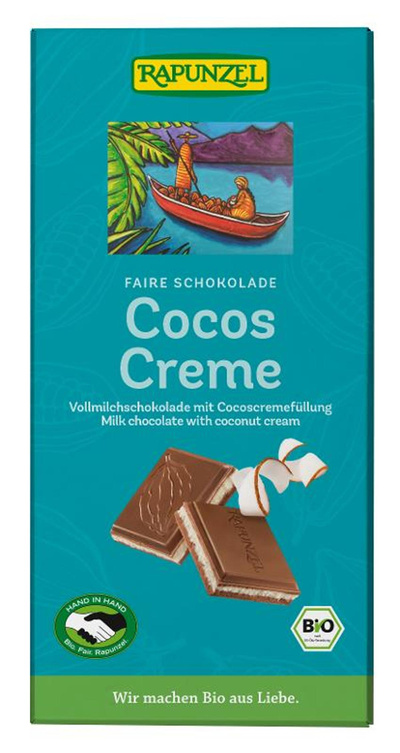 Produktfoto zu Cocos Creme Vollmilch Schokolade gefüllt HIH