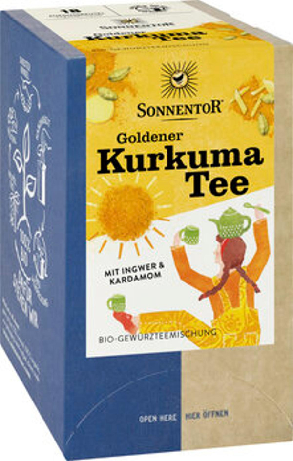 Produktfoto zu Goldener Kurkuma Tee 18 Beutel