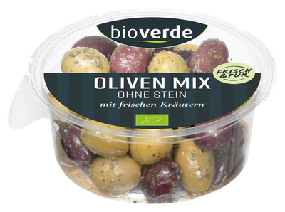 Produktfoto zu Oliven gemischt ohne Stein gekräutert 150g