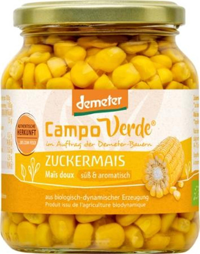 Produktfoto zu Zuckermais, Demeter (Glas) süß-aromatisch