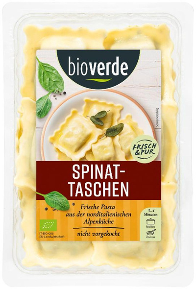 Produktfoto zu Spinattaschen gefüllt mit Spinat und Ricotta