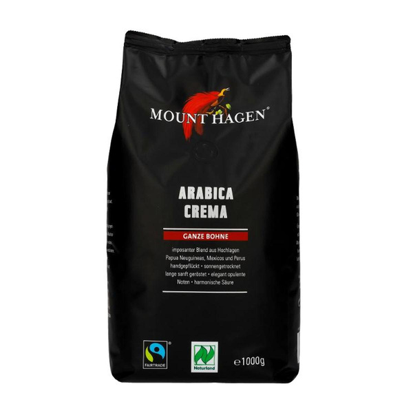 Produktfoto zu Kaffee Arabica Creme ganze Bohne 1kg