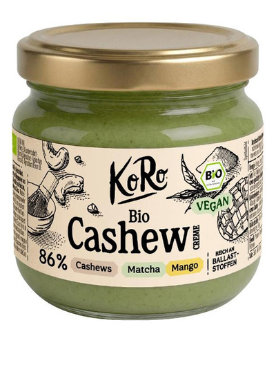 Produktfoto zu Cashewcreme Matcha mit Mango 200g