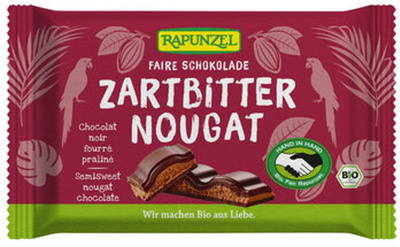Produktfoto zu Zartbitter Nougat Schokolade 100g
