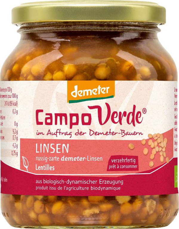 Produktfoto zu Linsen, Demeter (Glas) nussig-zart